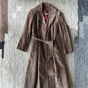 Vintage women’s suede trench coat